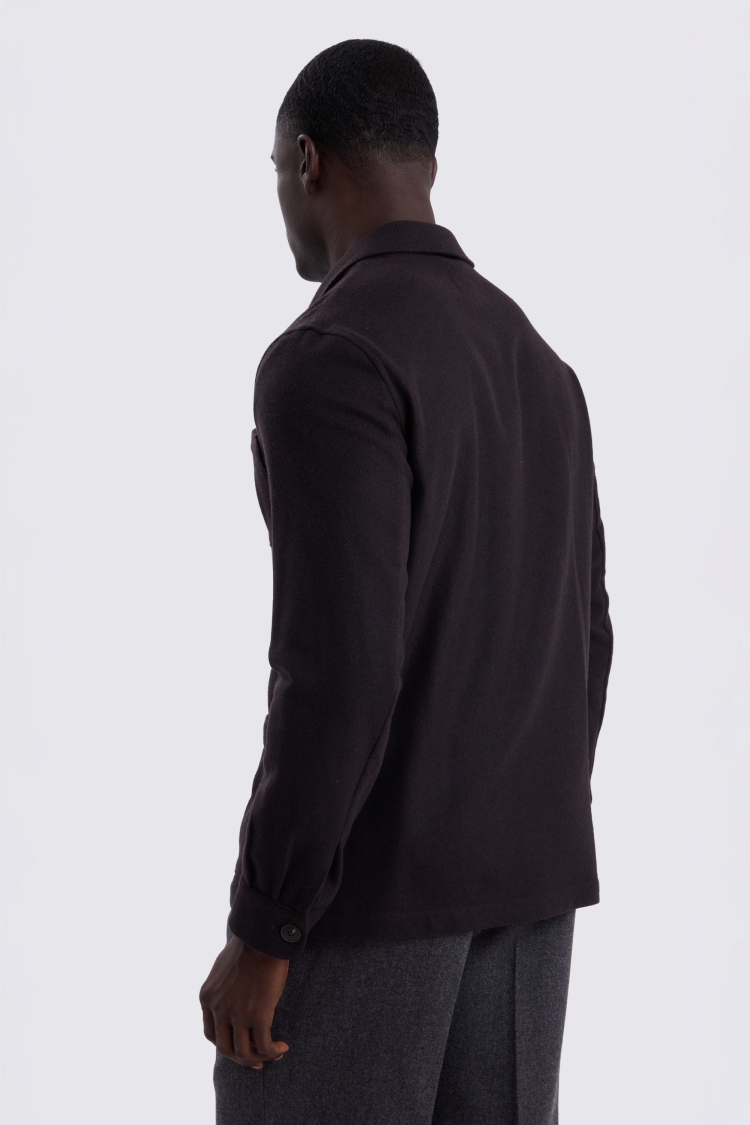 Brown Twill Safari Shacket