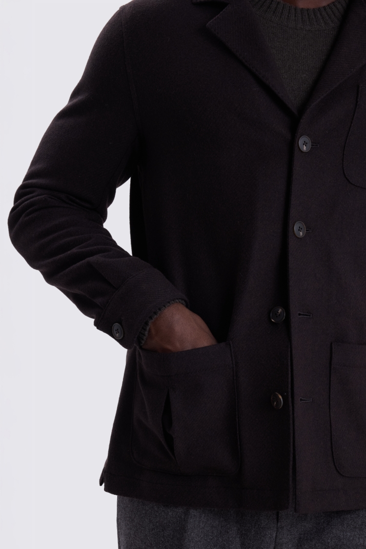 Brown Twill Safari Shacket