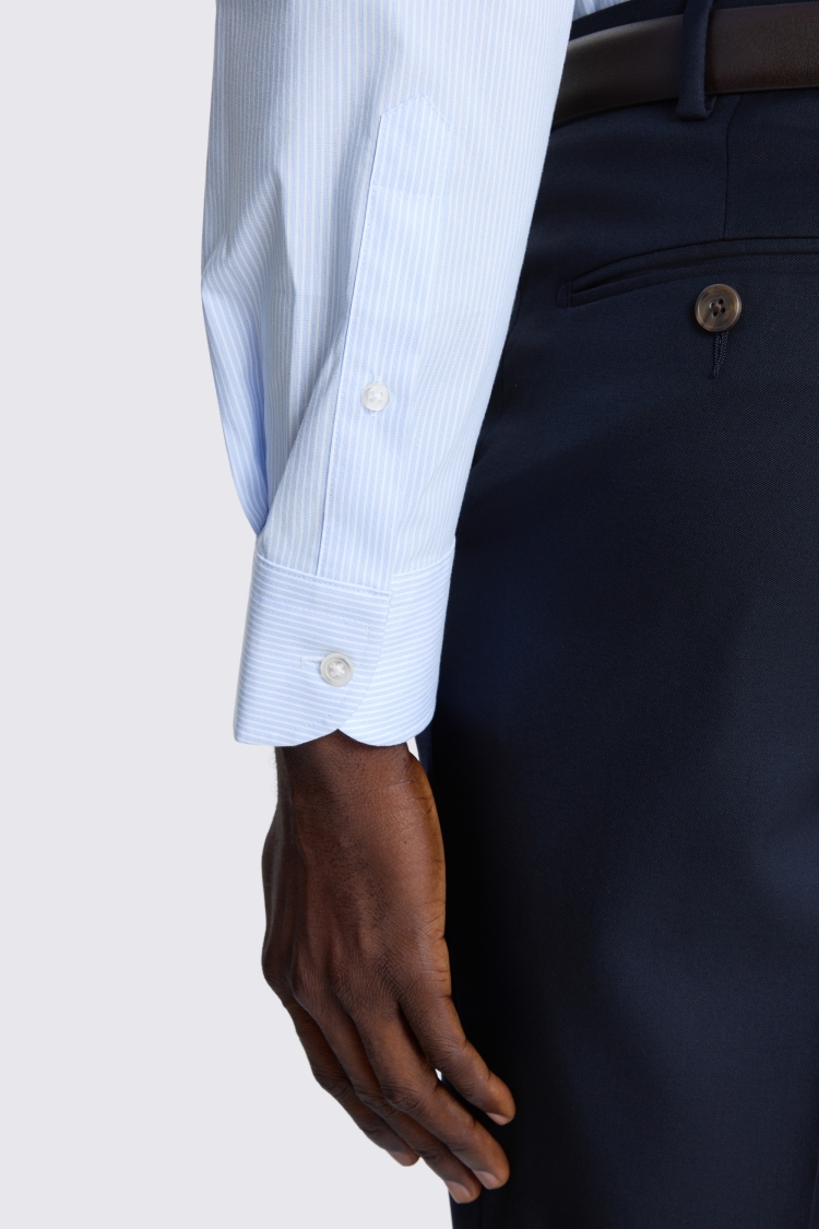 Tailored Fit Sky Stripe Stretch Shirt