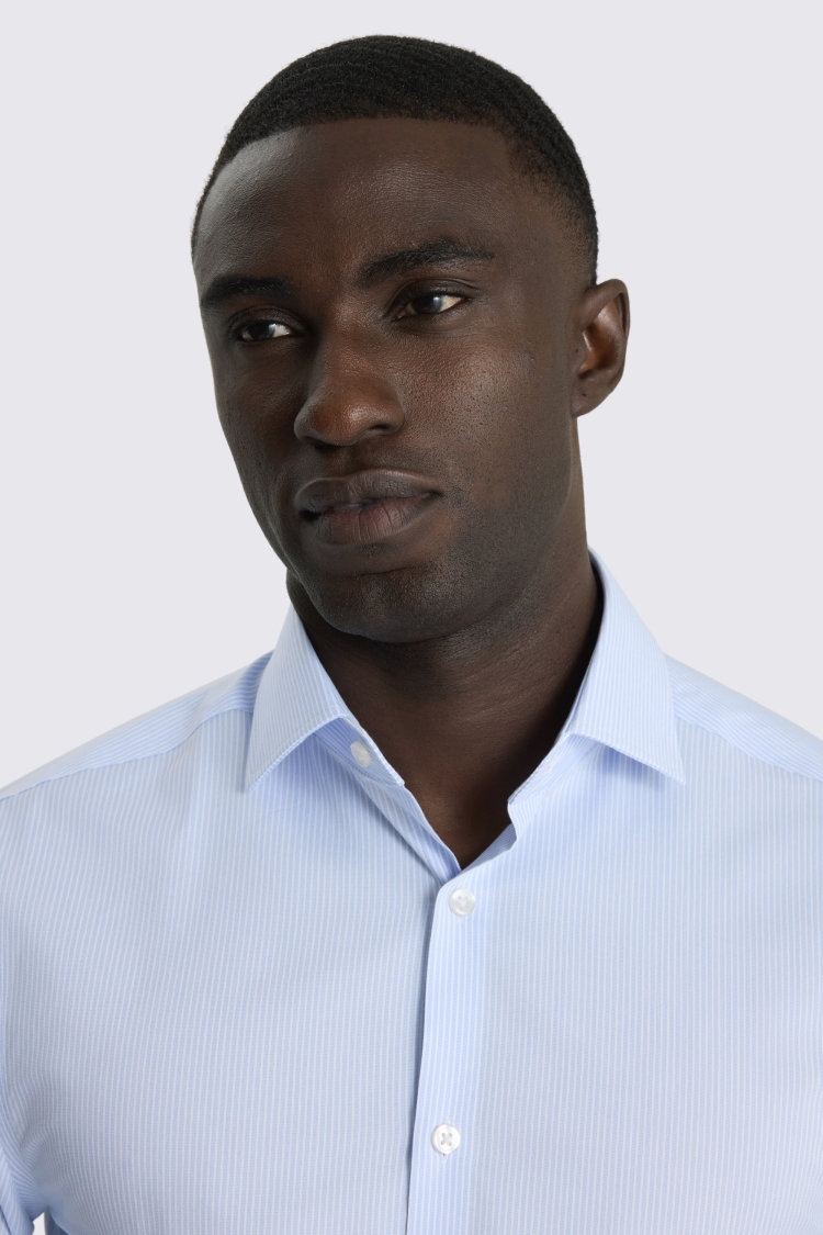 Slim Fit Sky Stripe Stretch Shirt 