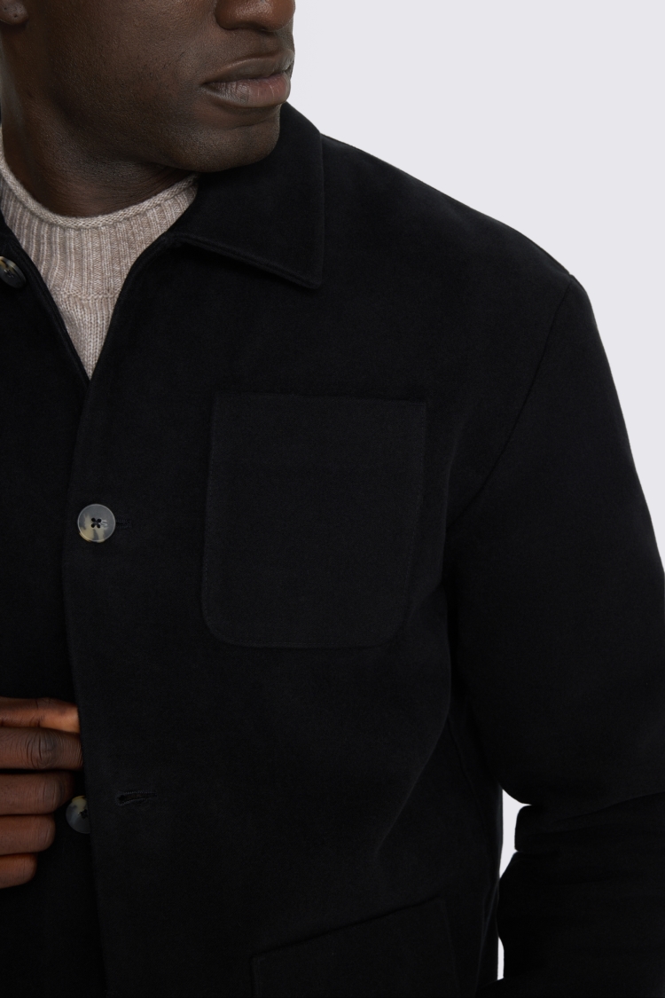 Black Moleskin Shacket 