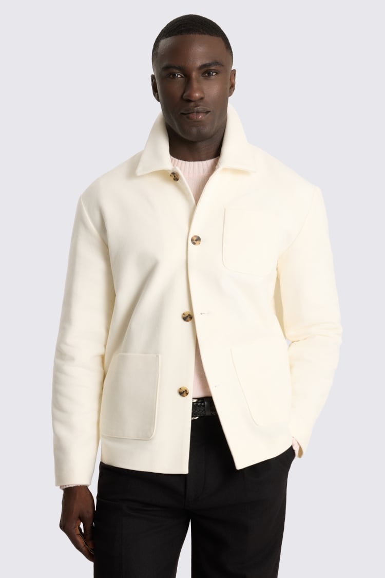 Off White Moleskin Shacket 