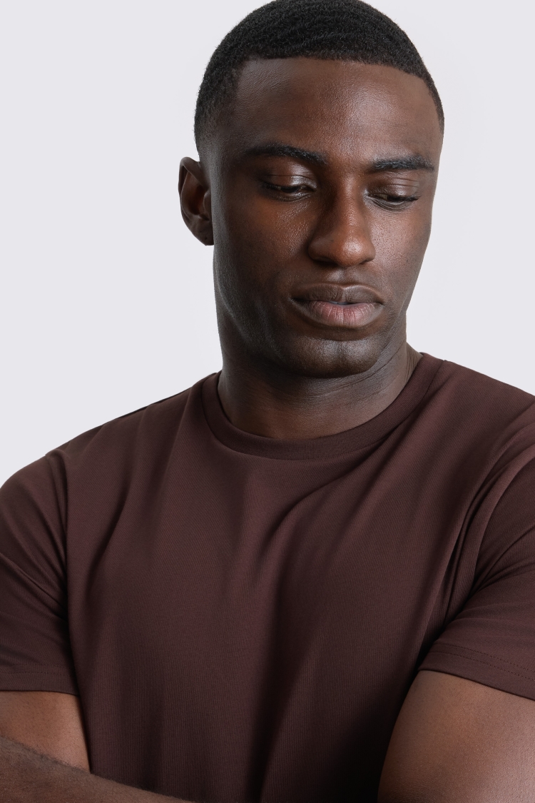 Dark Plum Crew-Neck T-Shirt