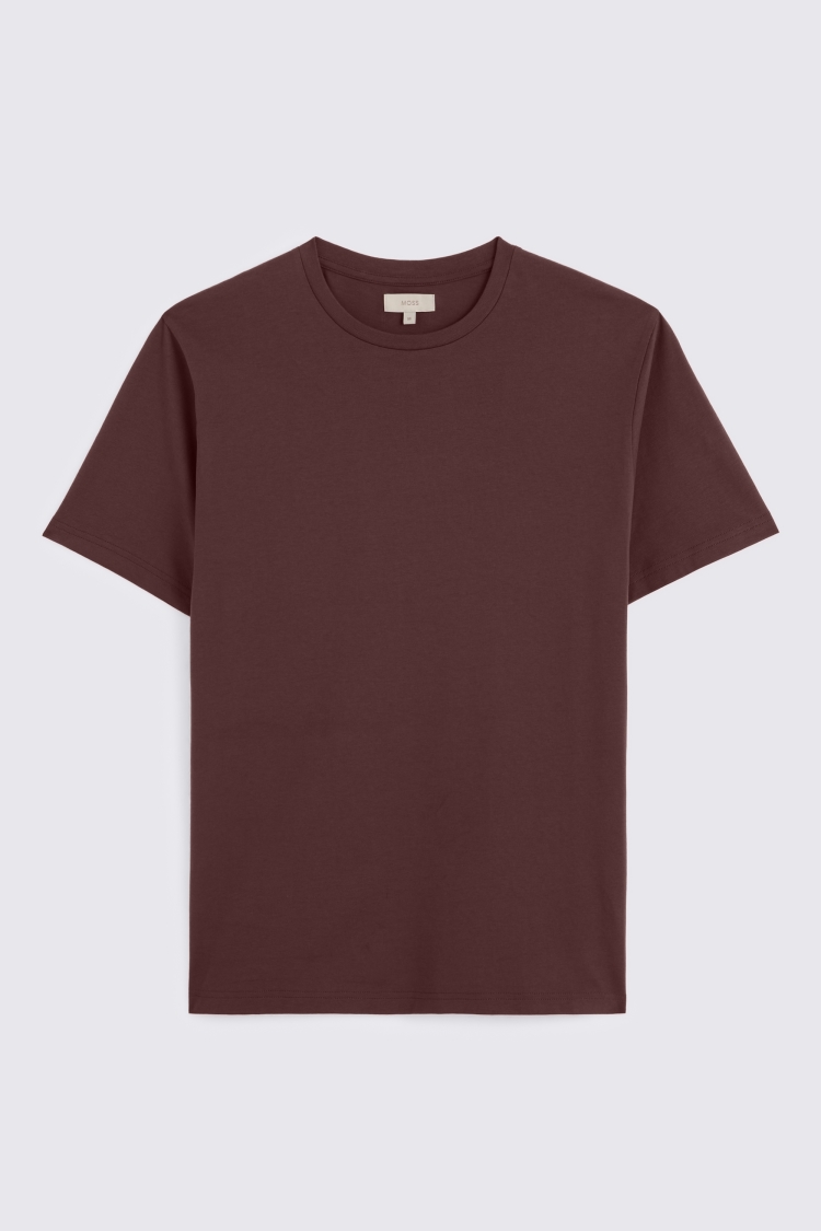 Dark Plum Crew-Neck T-Shirt