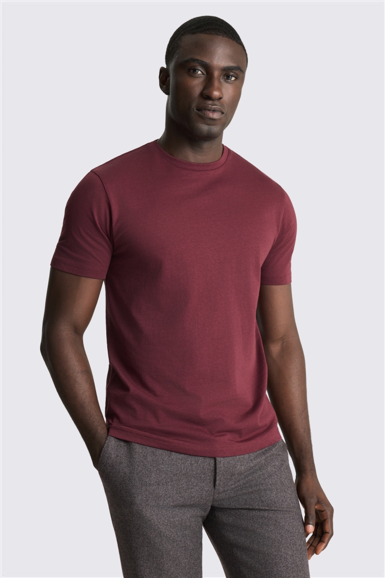 Burgundy Crew-Neck T-Shirt