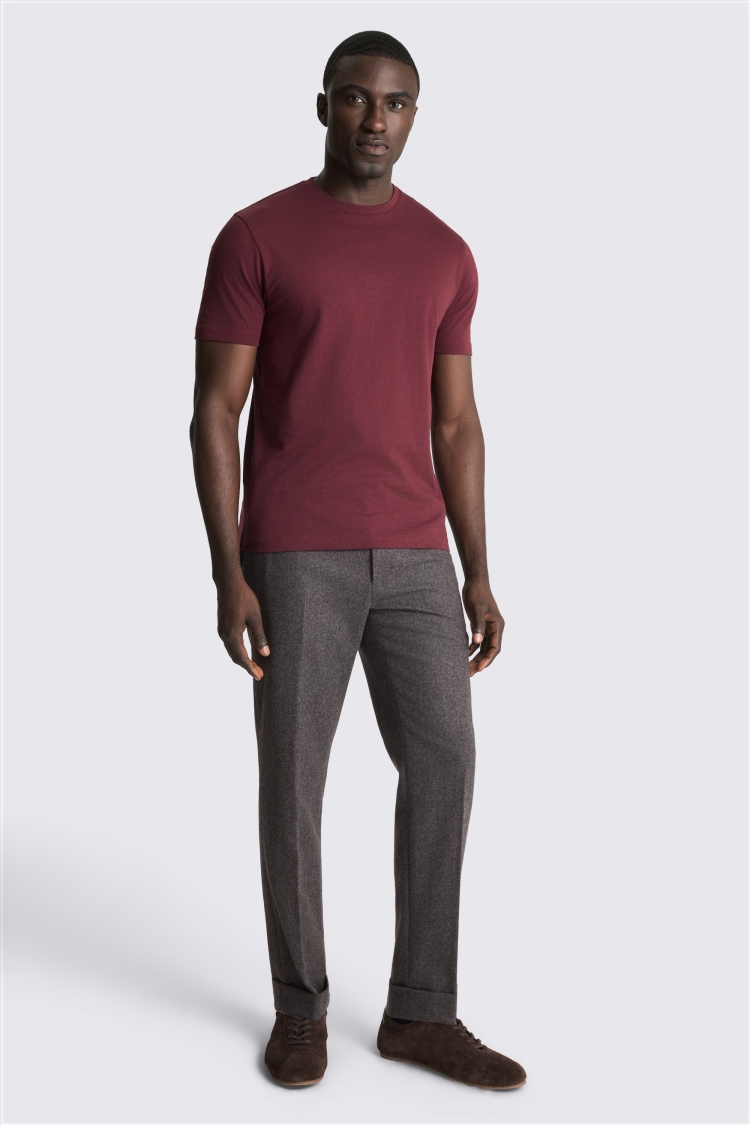 Burgundy Crew-Neck T-Shirt