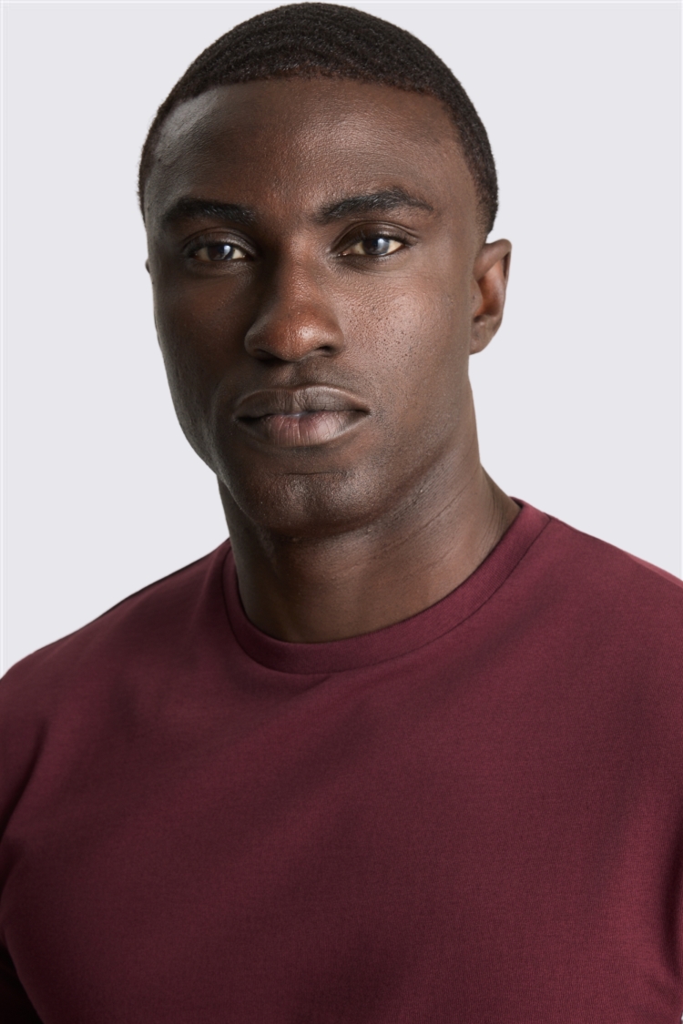 Burgundy Crew-Neck T-Shirt