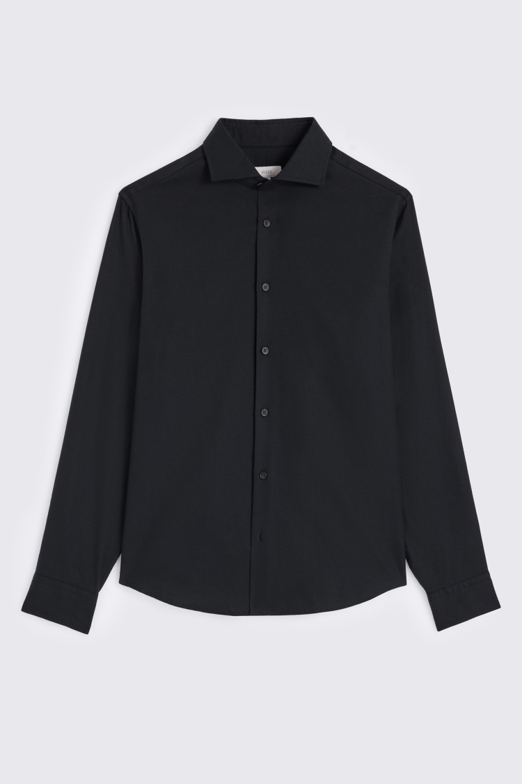 Black Brushed Melange Shirt