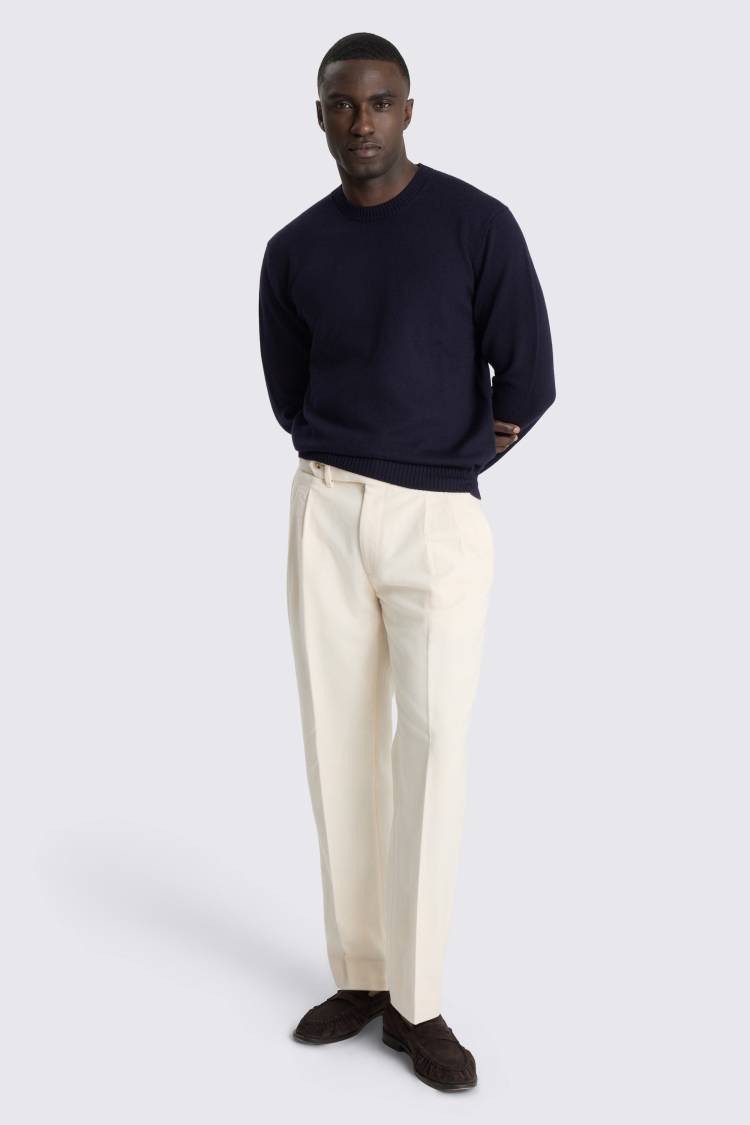 Navy Merino Crew Neck