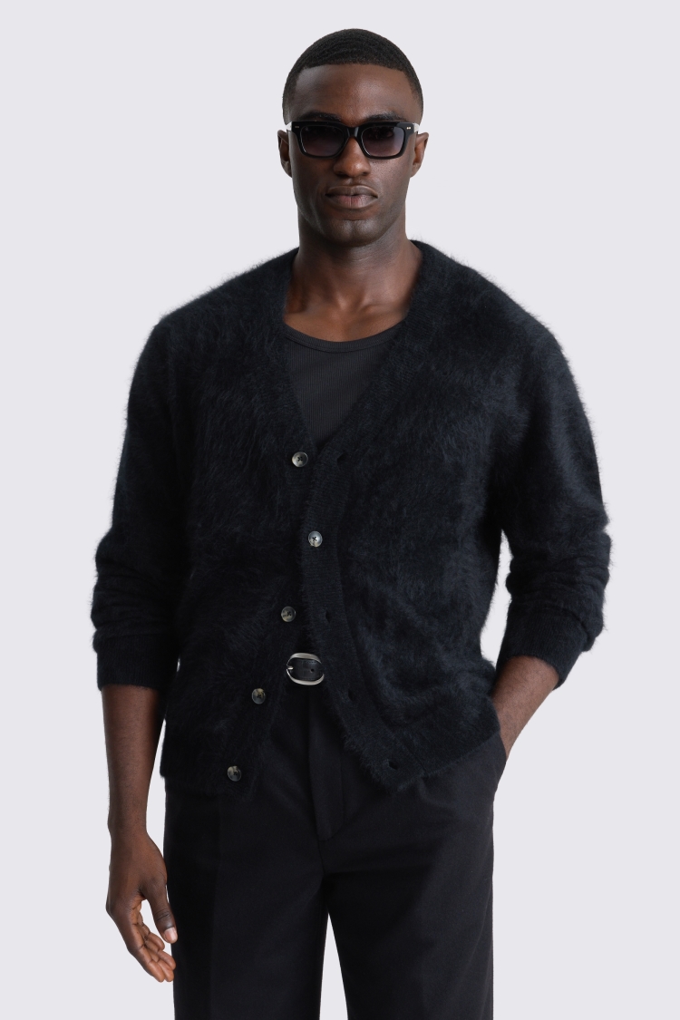 Black Plush Cardigan