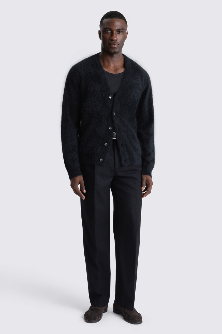 Black Plush Cardigan