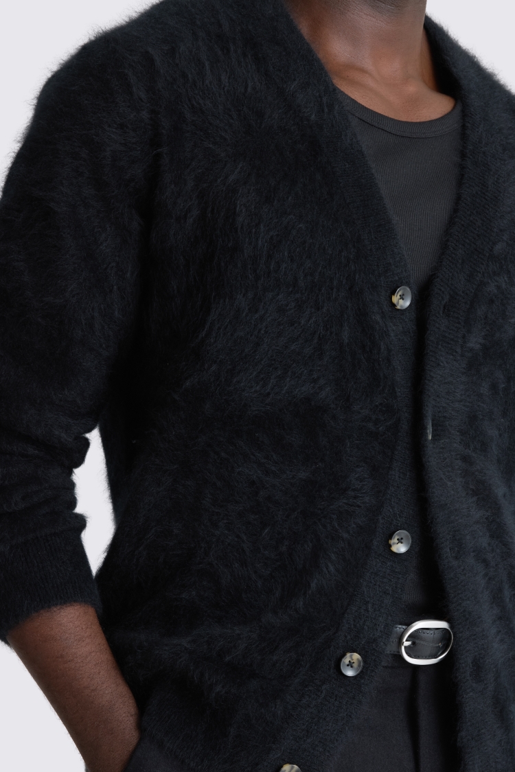Black Plush Cardigan