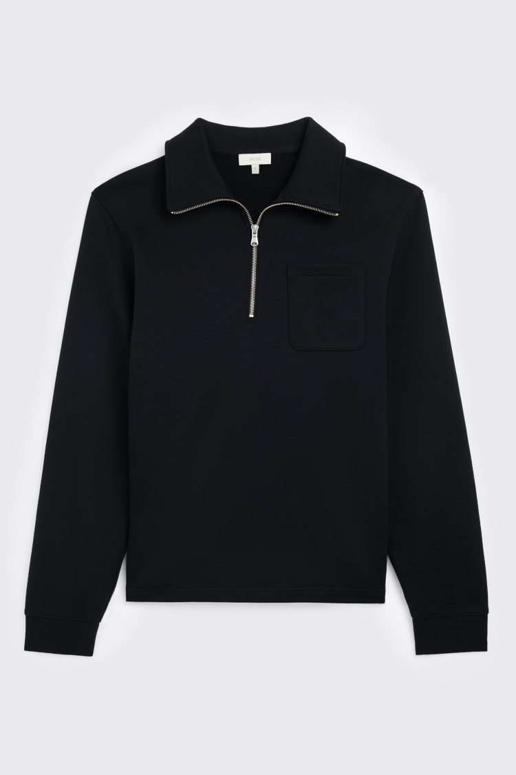Black Quarter Zip Sweatshirt