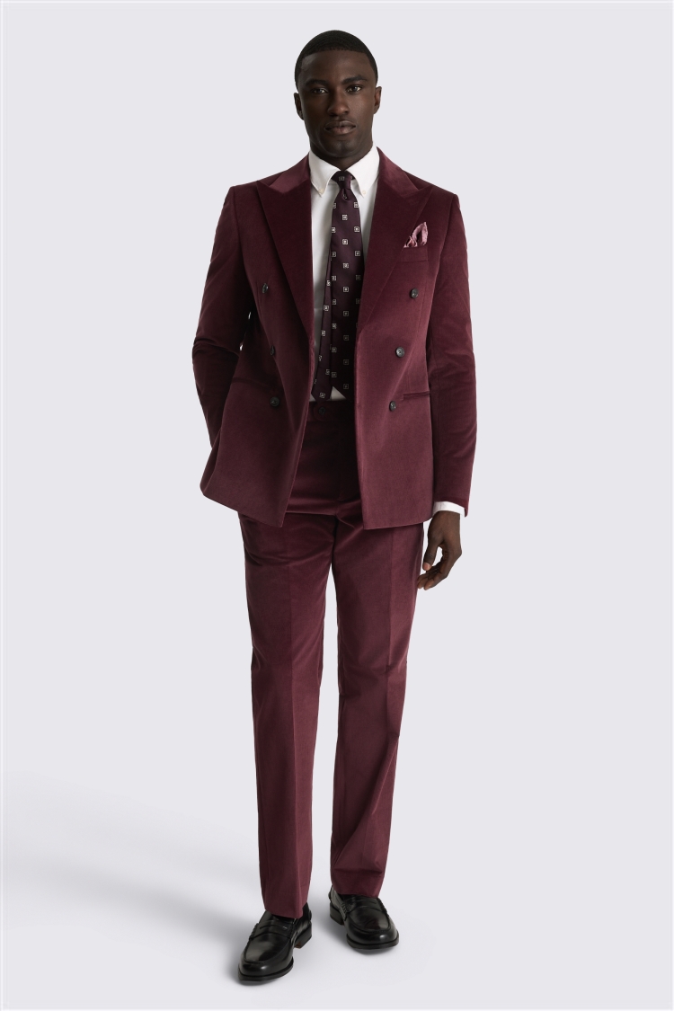 Tailored Fit Mulberry Cord Suit Jacket