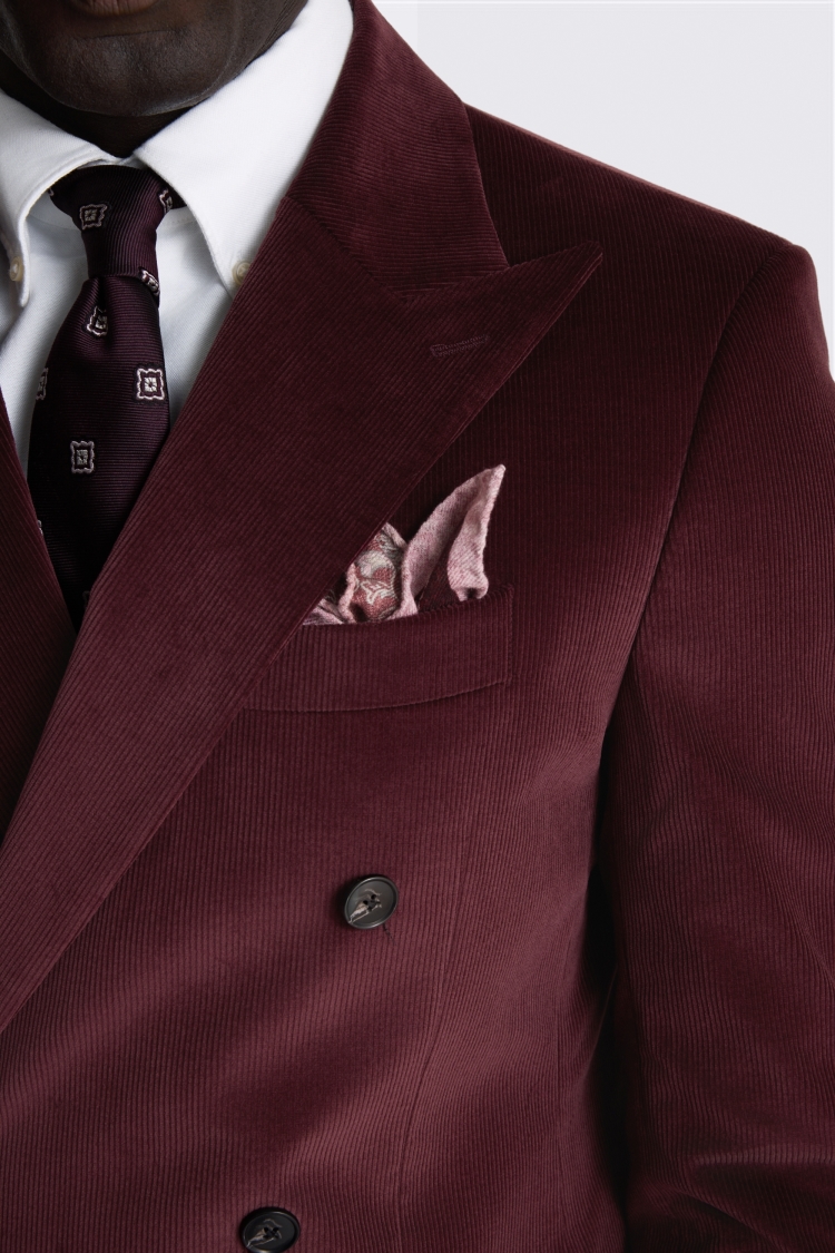 Tailored Fit Mulberry Cord Suit Jacket