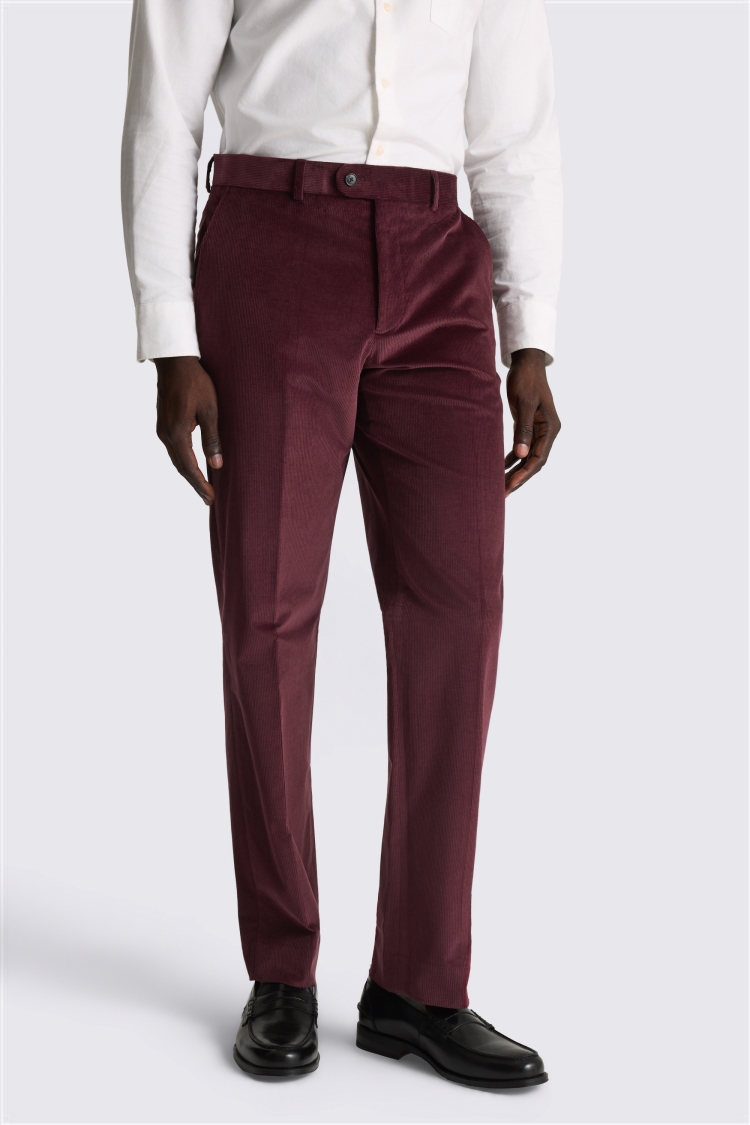 Tailored Fit Mulberry Cord Suit Jacket
