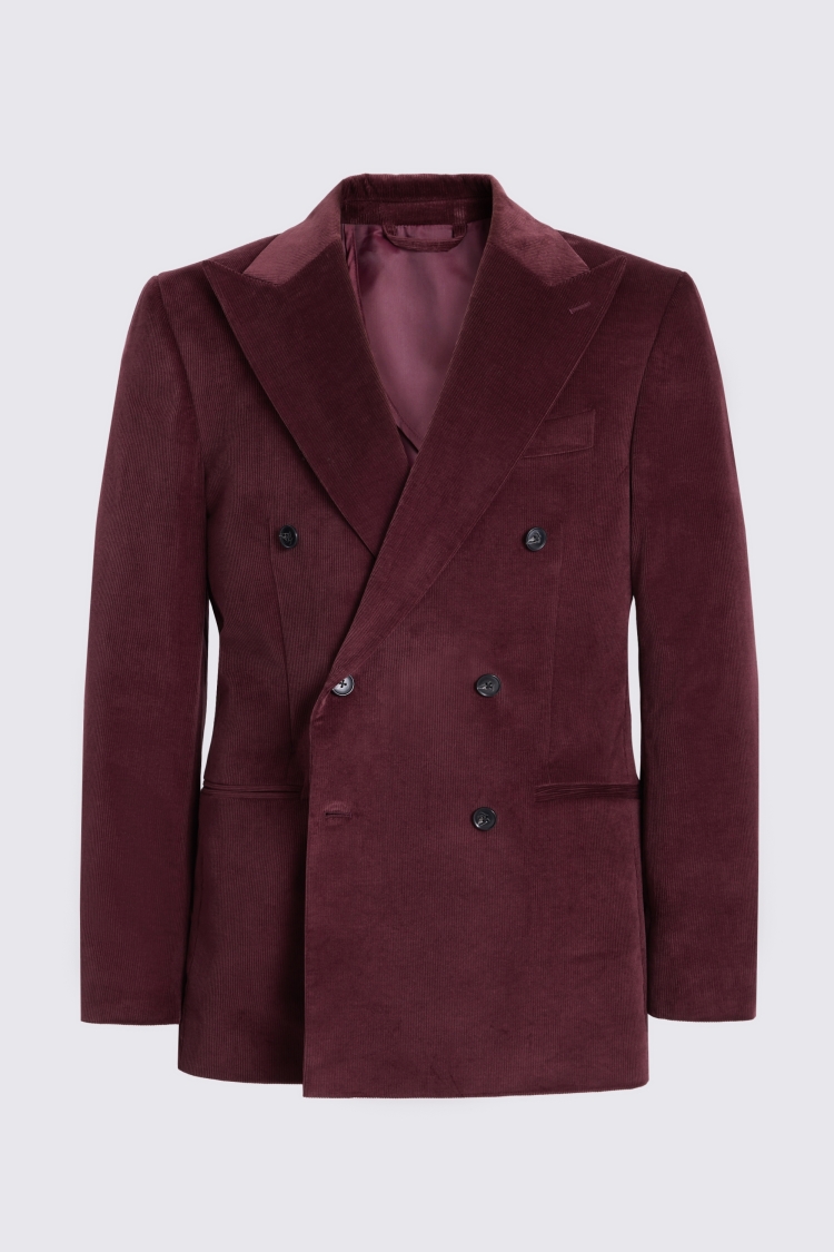 Tailored Fit Mulberry Corduroy Suit
