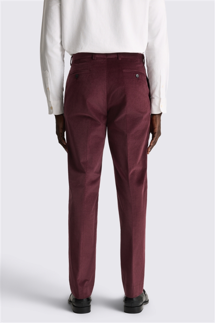 Tailored Fit Mulberry Cord Trousers