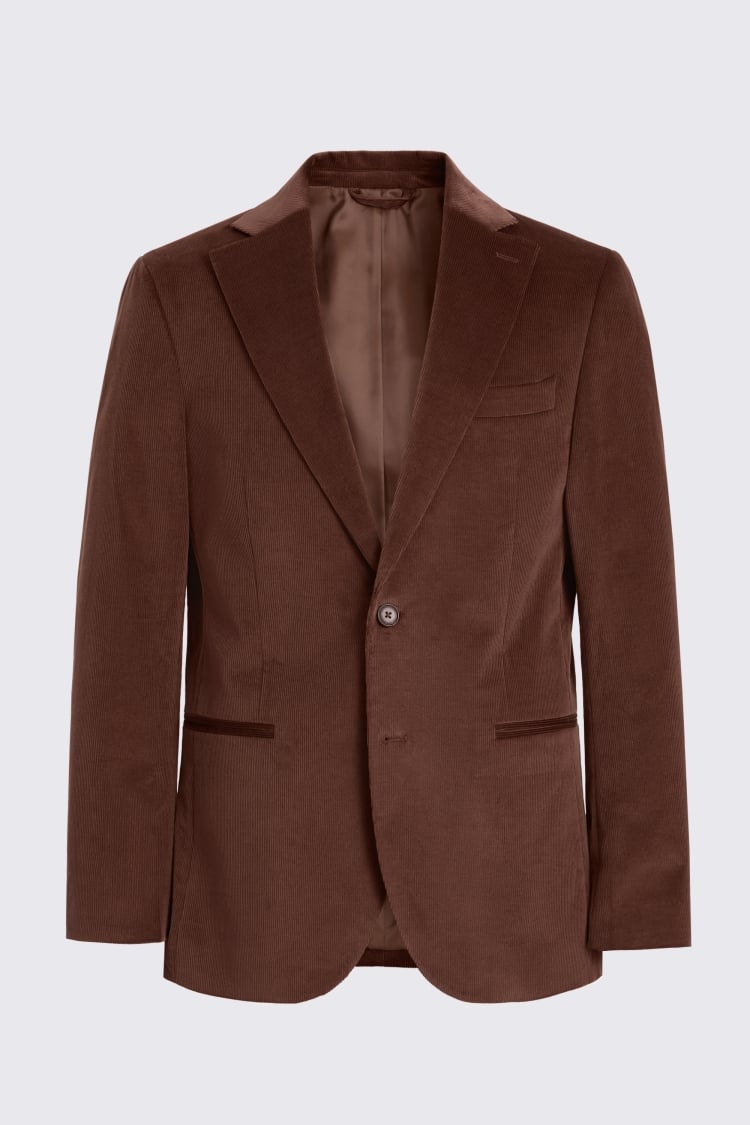 Tailored Fit Chestnut Corduroy Suit