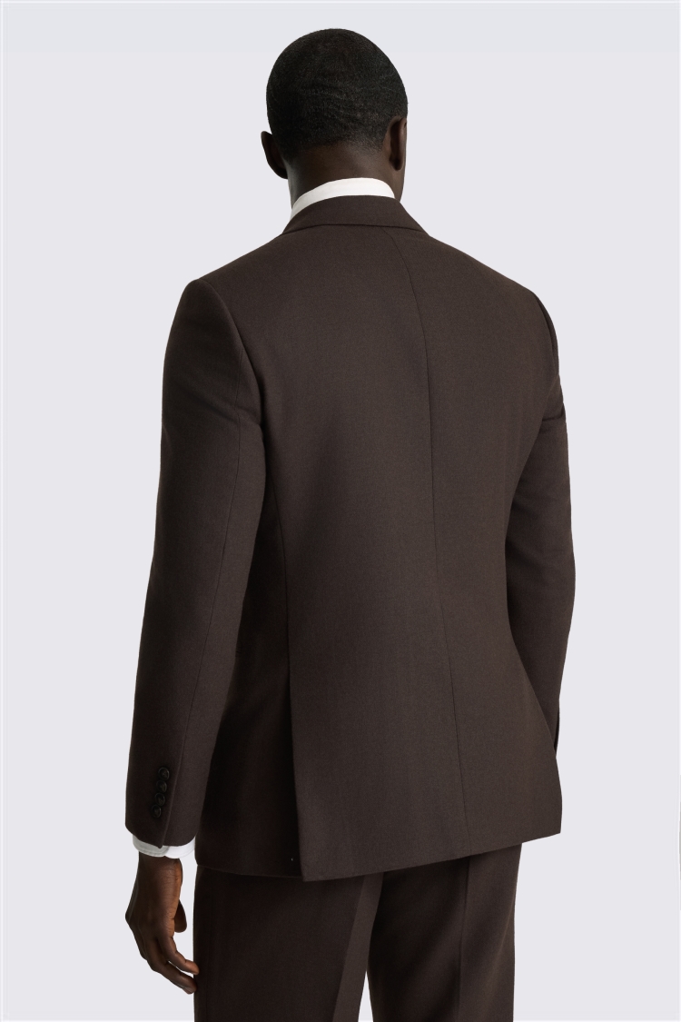 Tailored Fit Dark Brown Tweed Suit