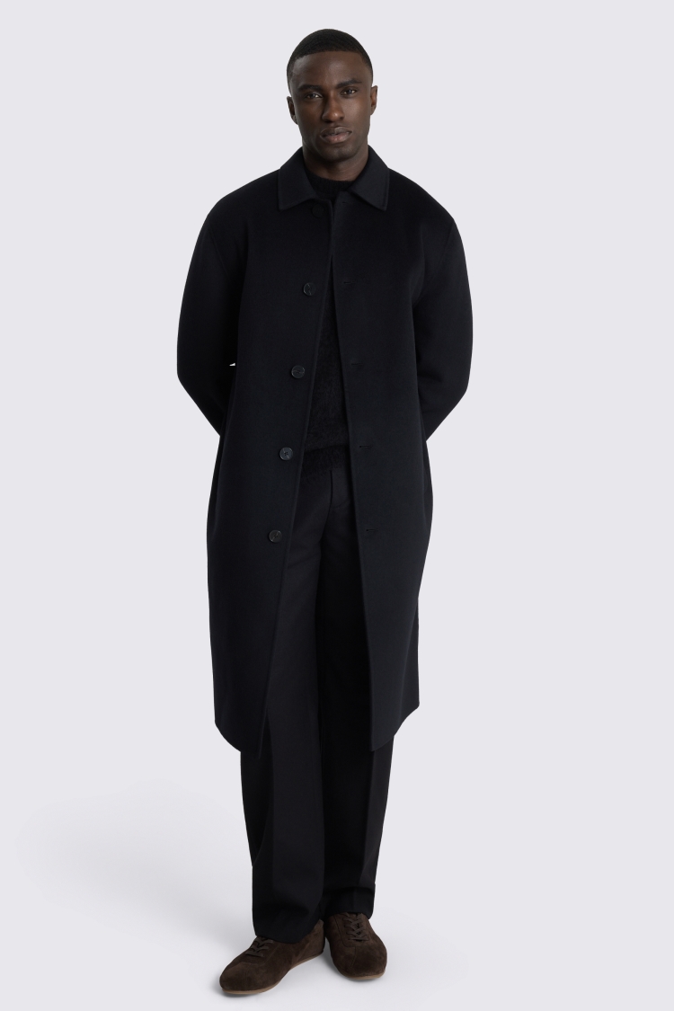 Black Double Faced Long Coat 