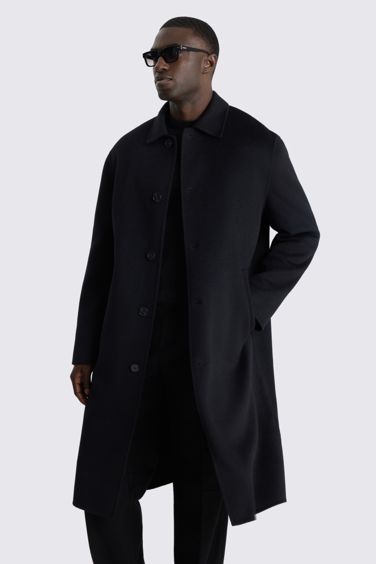 Black Double Faced Long Coat 