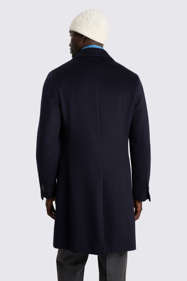 Navy DB Long Coat