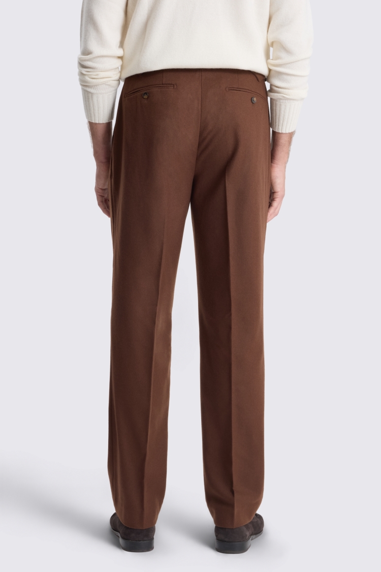 Dark Chesnut Pleated Trousers