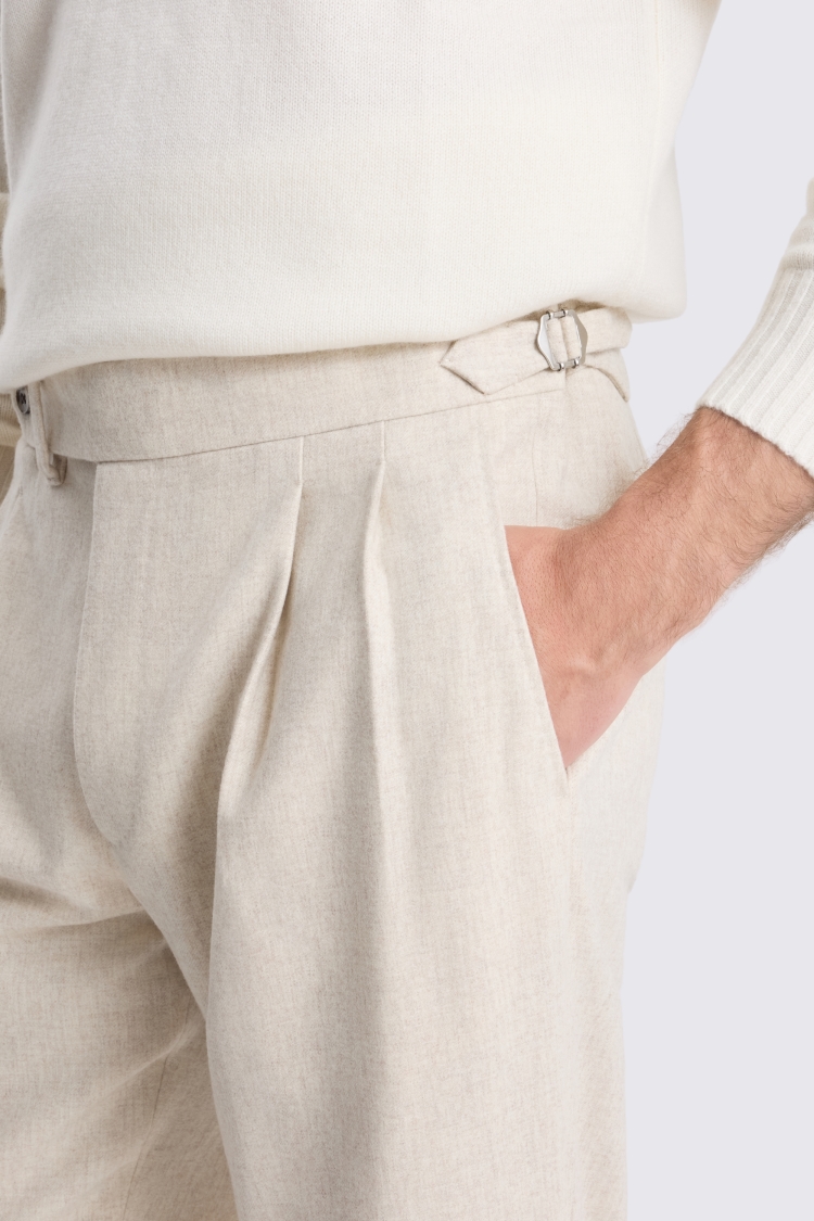 Neutral Pleated Trousers