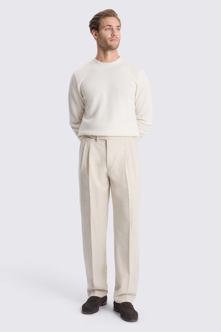 Neutral Pleated Trousers