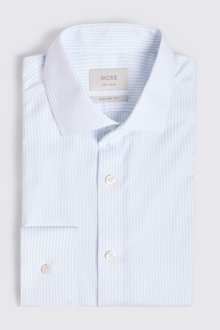 Regular Fit Sky Stripe Non Iron Shirt