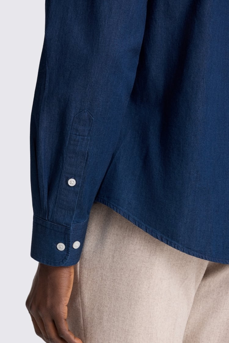 Dark Blue Denim Shirt