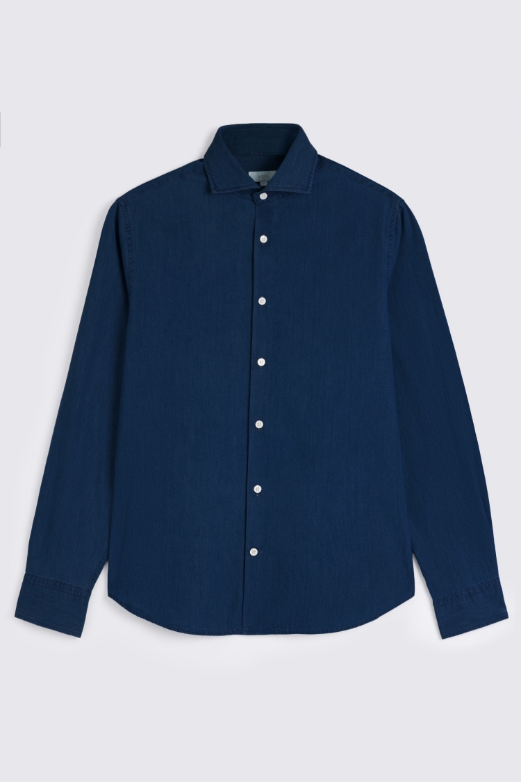 Dark Blue Denim Shirt