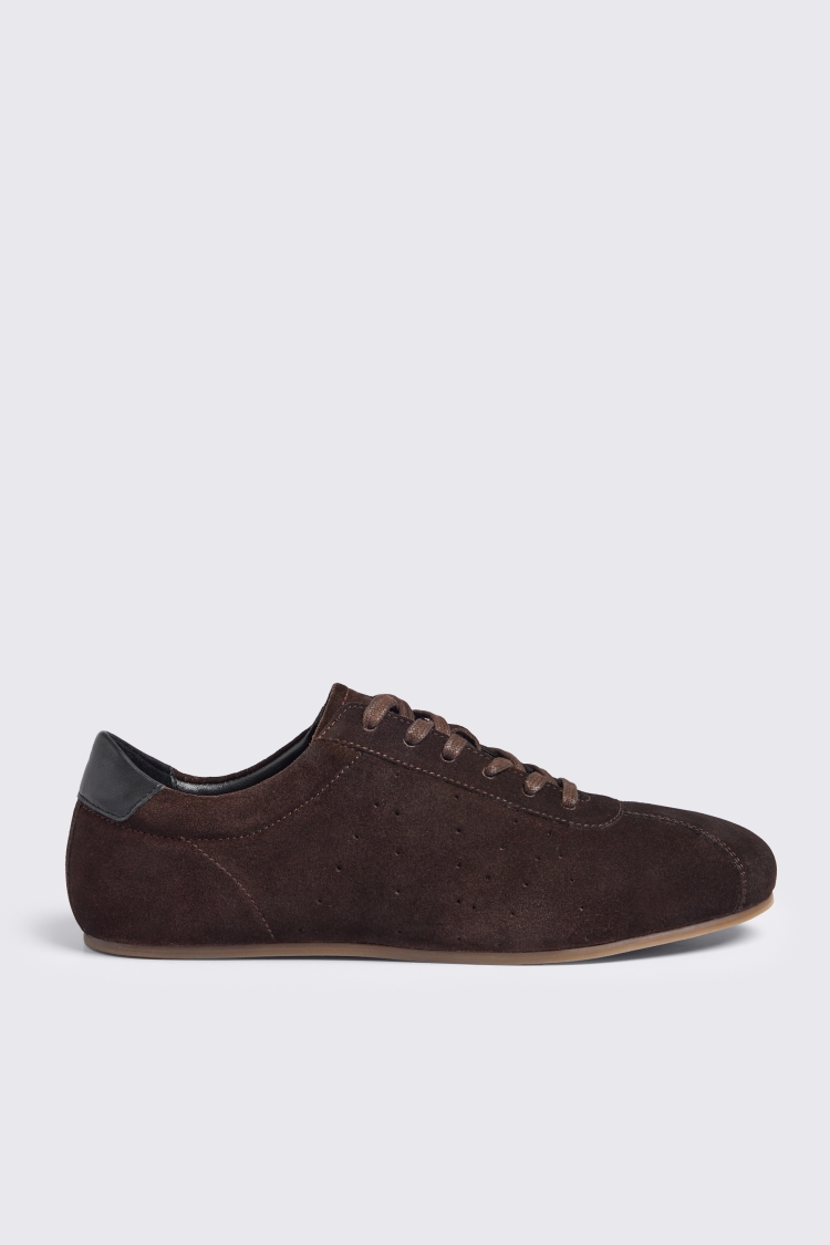 Dark Brown Flat Sole Trainers