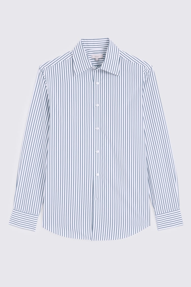 Navy & Blue Stripe Shirt