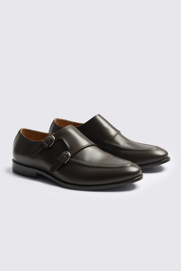 Corsica Brown Double Monk Shoes
