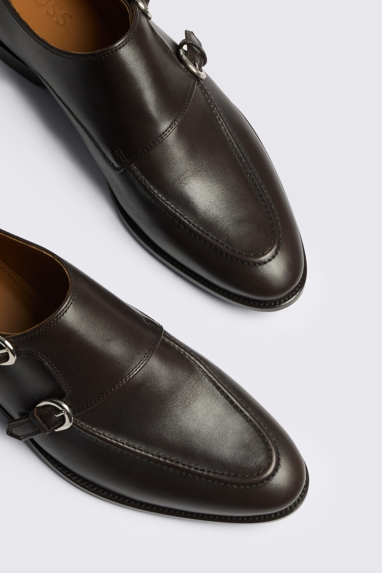 Corsica Brown Double Monk Shoes