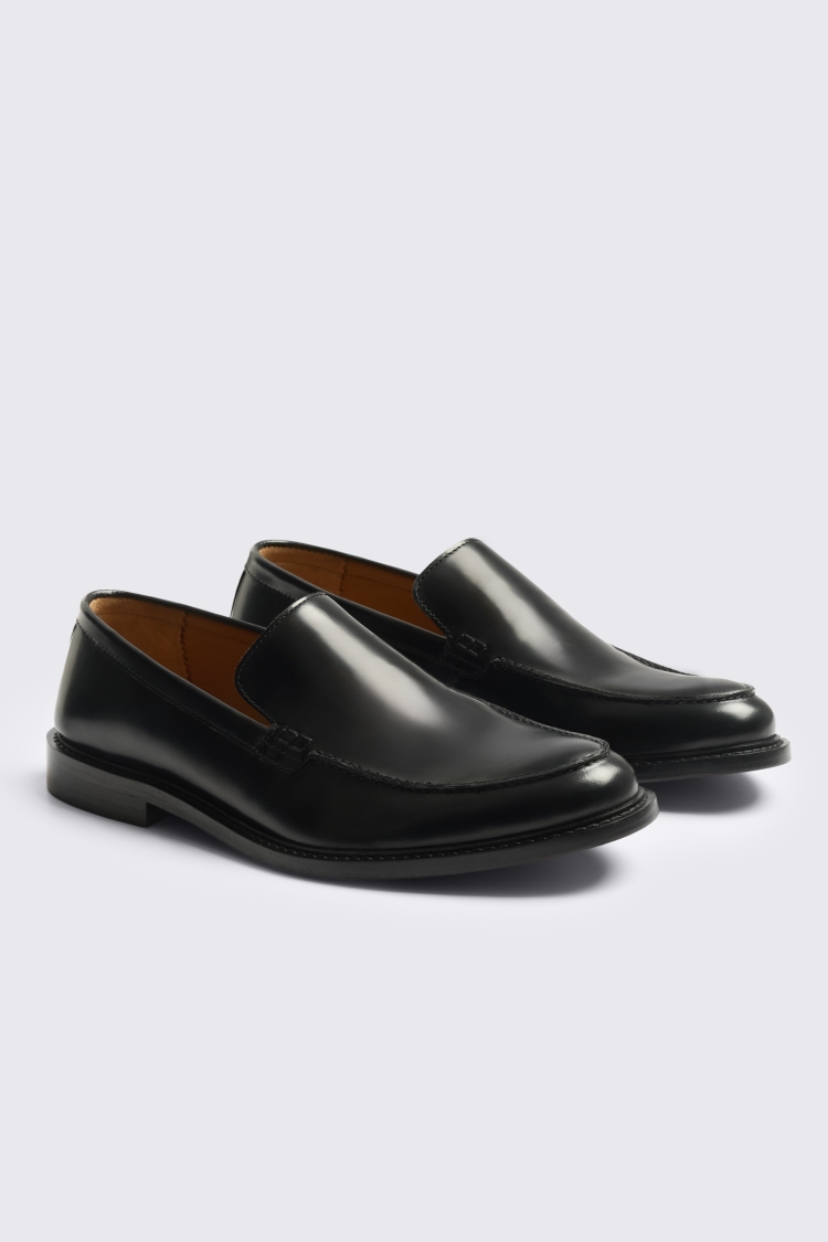 Sutton Plain Black Loafers