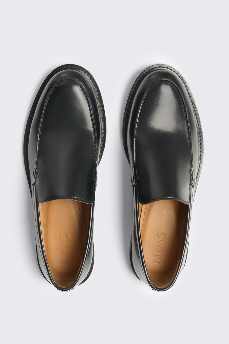 Sutton Plain Black Loafers