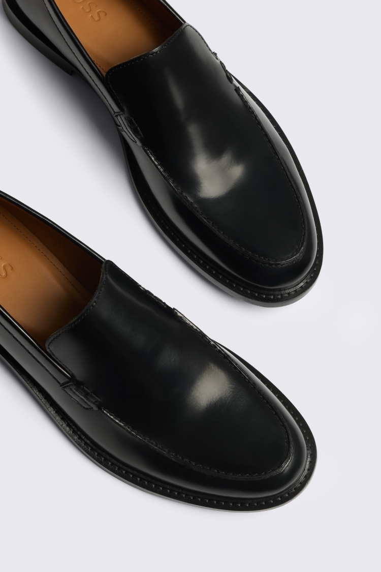Sutton Plain Black Loafers