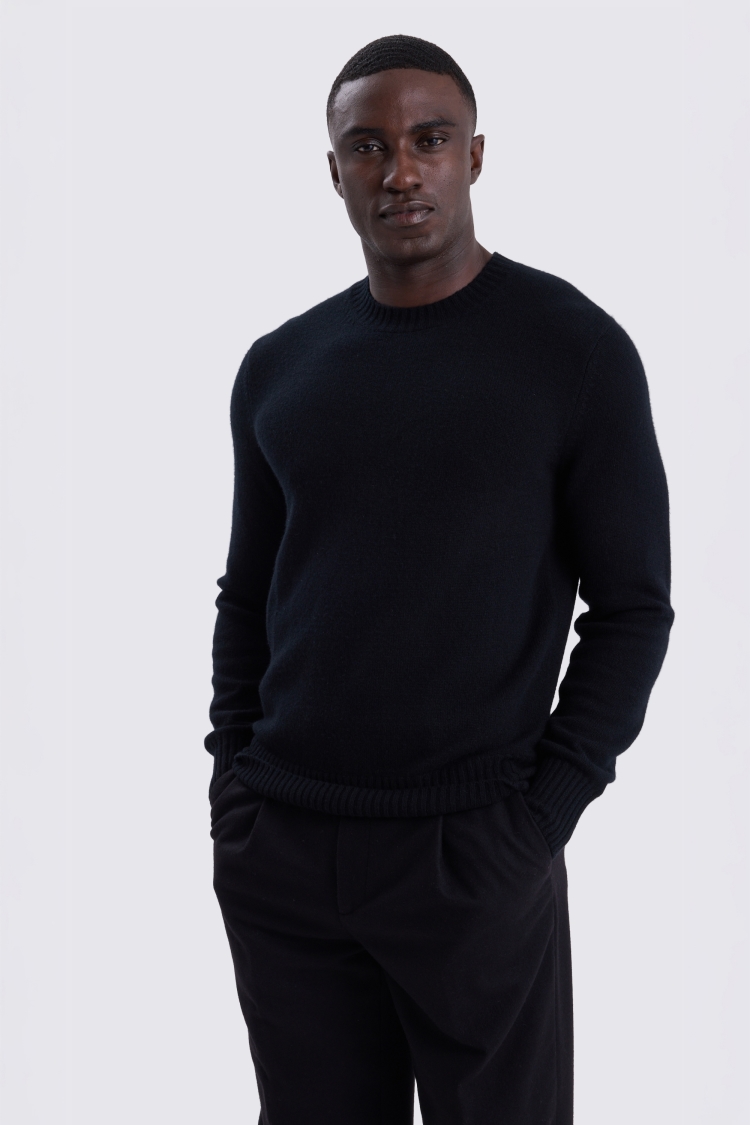 Black Cashmere Crew Neck
