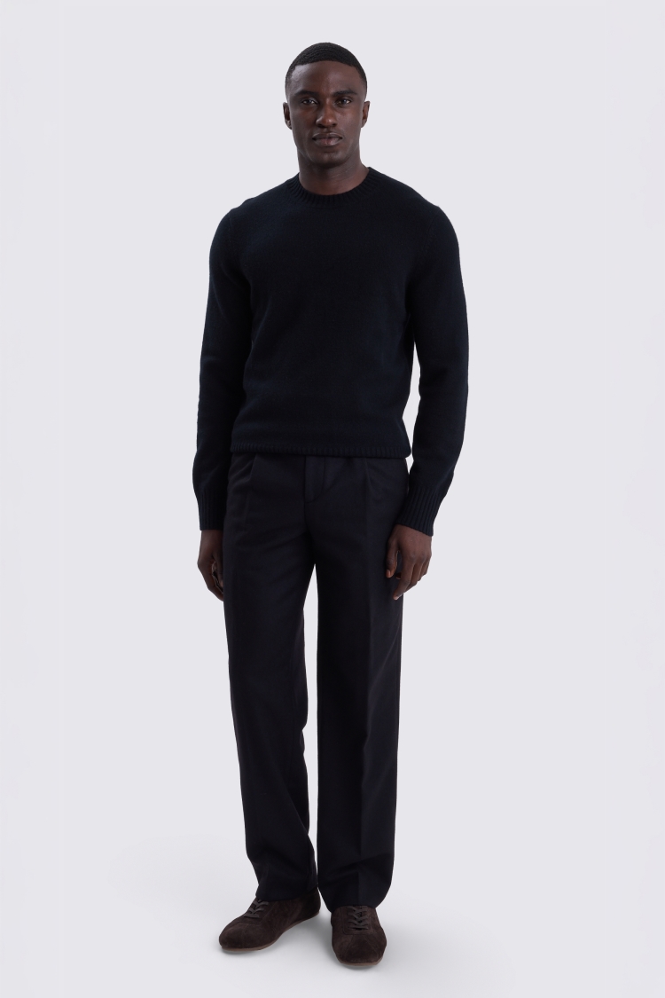 Black Cashmere Crew Neck