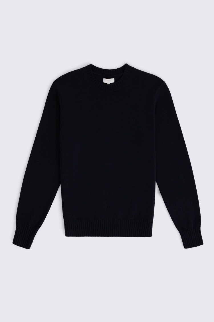 Black Cashmere Crew-Neck Jumper