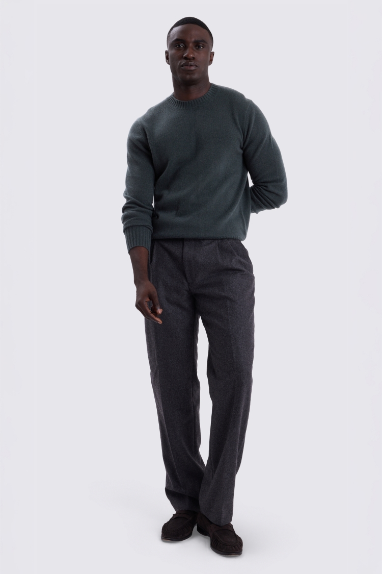 Khaki Cashmere Crew Neck