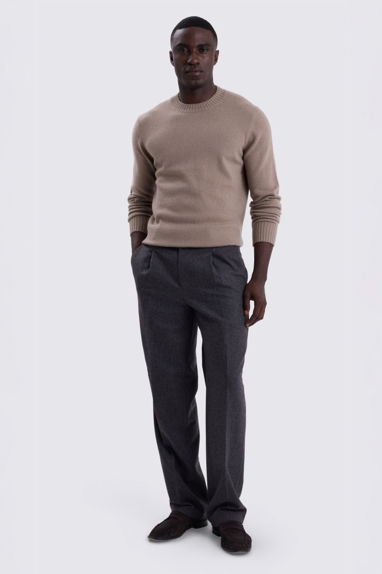 Oatmeal Cashmere Crew Neck