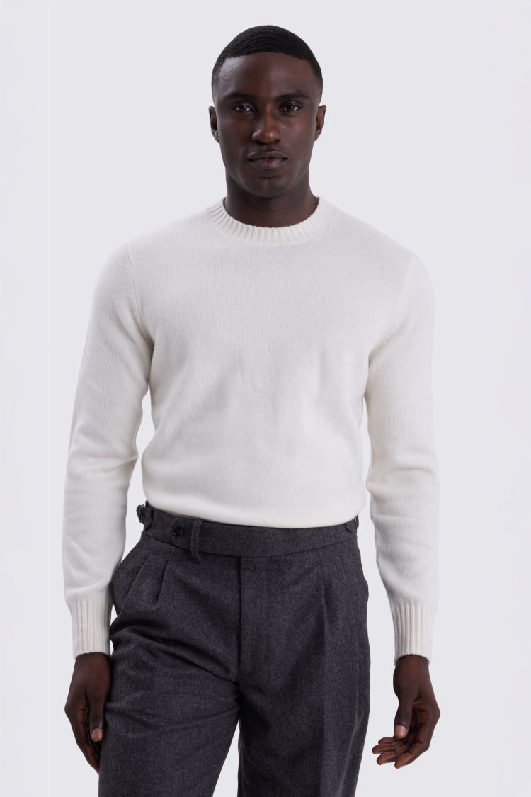 Ecru Cashmere Crew Neck