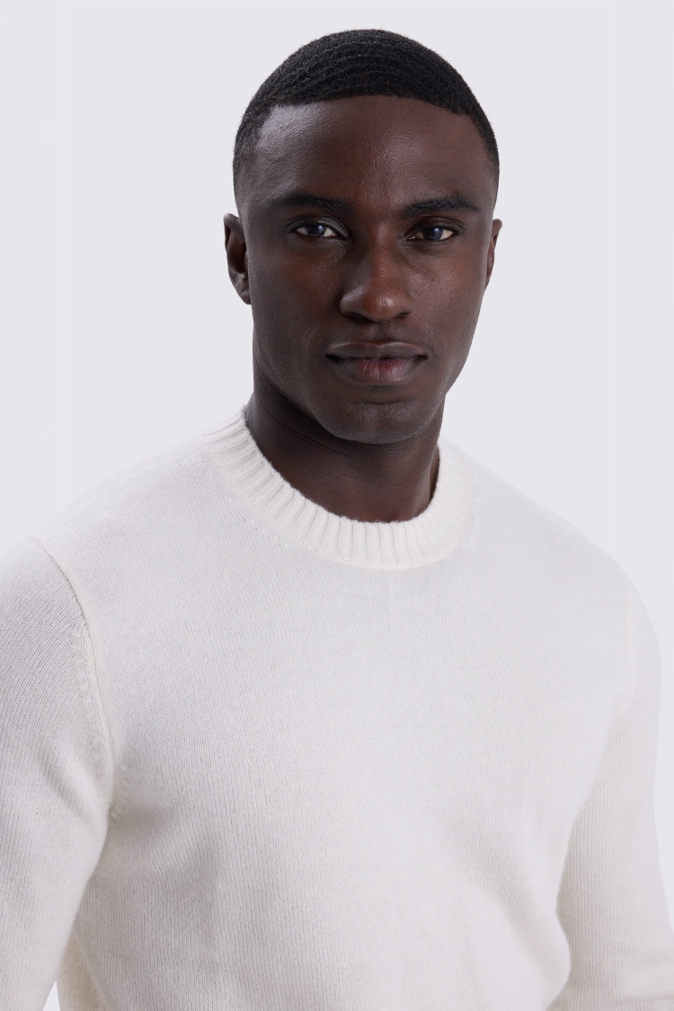 Ecru Cashmere Crew Neck