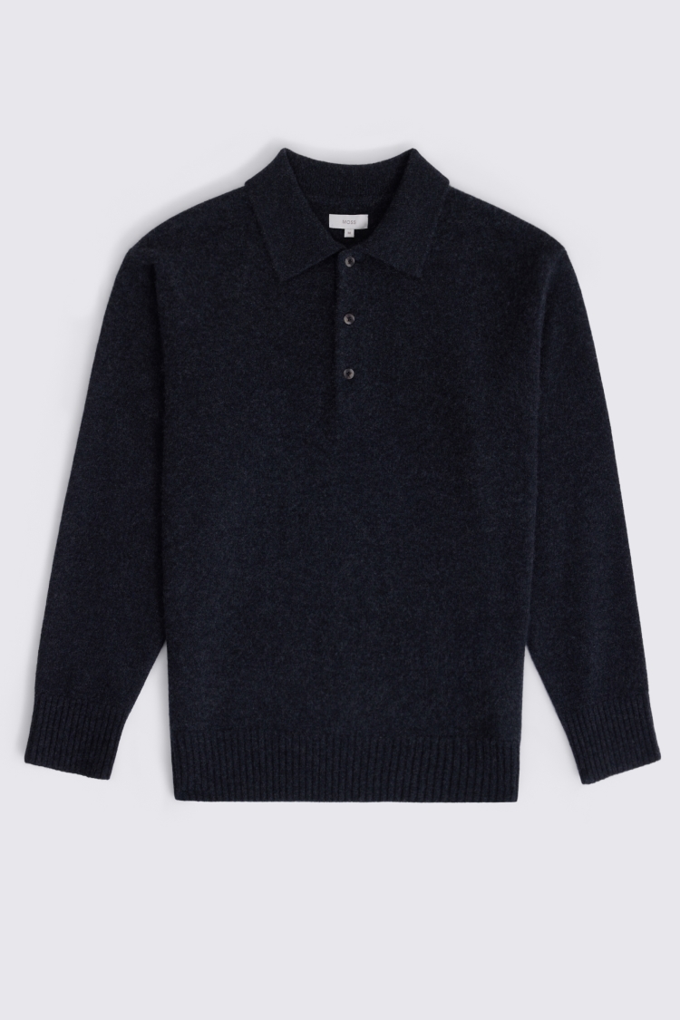 Charcoal Cashmere Polo