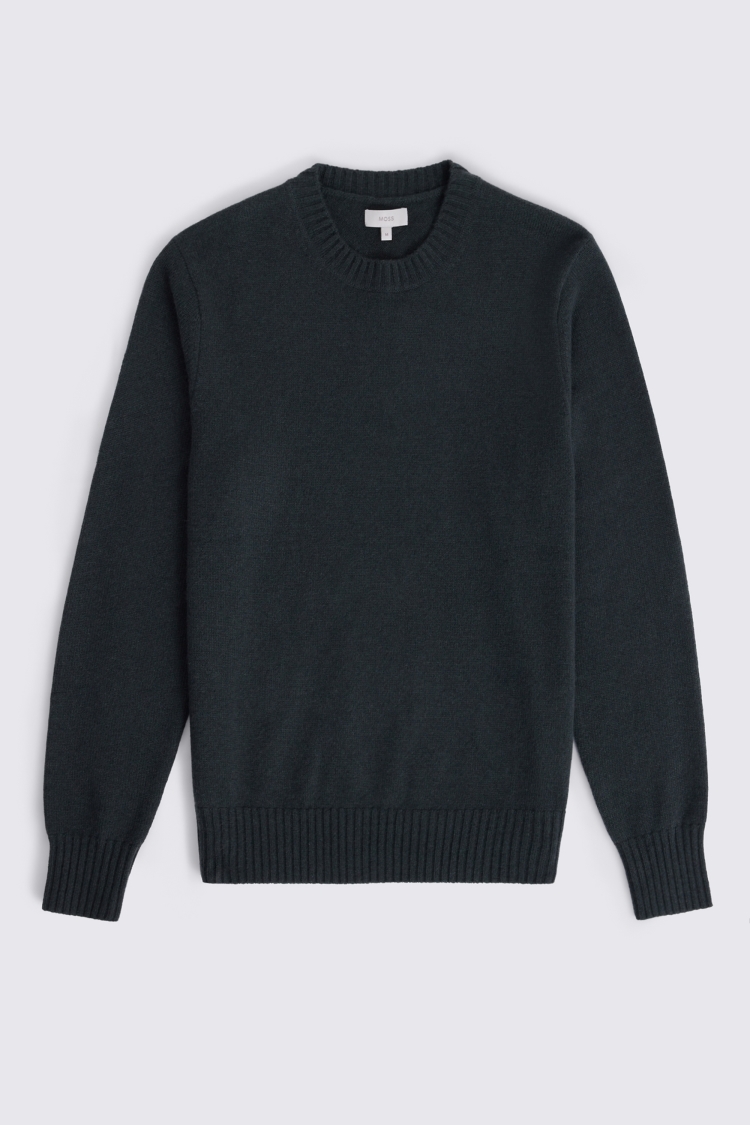 Khaki Lambswool Crew Neck