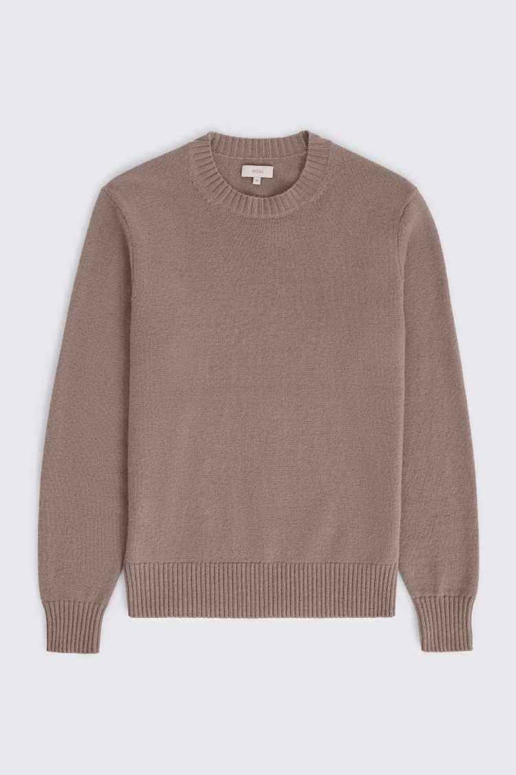 Oatmeal Lambswool Crew Neck